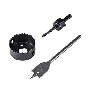 KRANZ Набор для установки врезных замков, 22 мм/54 мм (перовое сверло/кольцевая пила) KR-92-0263