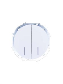 Lezard OSEN Выключатель двойной с подсветкой  белый 743-0288-112