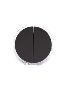 Lezard OSEN Выключатель двойной чёрный бархат 743-4288-101