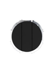 Lezard OSEN Выключатель тройной чёрный бархат 743-4288-109