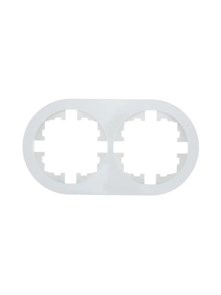 Lezard OSEN Рамка 2-ая б/вст белая круглая 744-0200-147