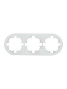 Lezard OSEN Рамка 3-ая б/вст белая круглая 744-0200-148