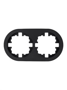 Lezard OSEN Рамка 2-ая б/вст чёрный бархат круглая 744-4200-147