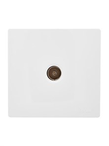 Lezard LETO Розетка ТВ оконечная белый 752-0200-130