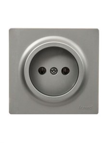 Lezard LETO Розетка б/з ПБТ платина 752-3500-121B