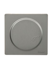 Lezard LETO Розетка с/з с крышкой ПБТ платина 752-3500-123B