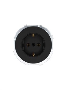 Lezard OSEN Розетка с/з ПБТ чёрный бархат 743-4288-122B