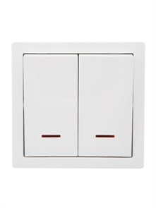 Lezard LETO Выключатель двойной с подсветкой 752-0200-112