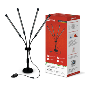 IN HOME Светильник настольный на основании светодиодный СНО-Т2-ФИТО 4С40 красно-синий 40Вт 4 плафона, пульт на шнуре 4690612053561