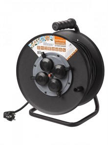 Народный Удлинитель силовой УХз16-004 (метал. катушка, 4 места IP44/50 м КГ 4000 Вт) УС1-43128 (УСн1 430 1001) SQ1307-0172