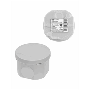 TDM Распаячная коробка, двухкомпонентная, ОП D70х50 мм, IP66, 4 вх., серая, инд. штрихкод SQ1401-2502