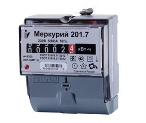 МЕРКУРИЙ Счетчик однофазный 201.7(8) 230В 60А однотарифный 201.7