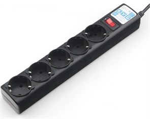 Power Cube Сетевой фильтр, PC 10м 5р, черн. 10А, 2.2 кВт SPG5-10M