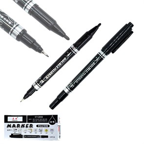 Маркер GY-120-BK СY-2002(120) разметочный двухсторонний Черный SP-02282