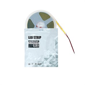 AKKO STAR Лента светодиодная COB 12V/320D-8mm 12W/M шаг реза 2,5см 4000К 5метров 511026
