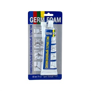 GERM FOAM Герметик силикон в тюбике УНИВЕРСАЛЬНЫЙ прозрачный  85мл-70гр 618-12