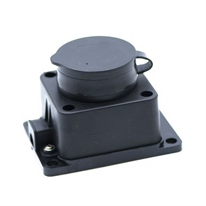 Колодка розеточная каучук 1 местная с крышкой з/к 16А/250V IP44 SMART YK-401P