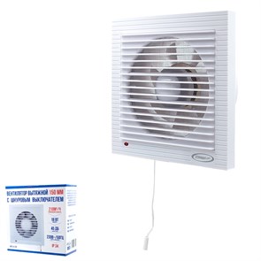 Standart Luxe Вентилятор вытяжной с шнуровым выключателем 150мм белый 18W АРС15-С3P АРС15-С3P