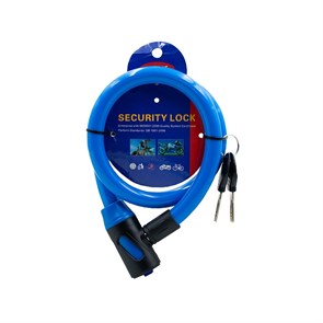 Тросовый велозамок в оплетке 80см с ключами SP-05120