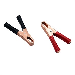 Зажим Крокодил 55А  L:100 мм красный/черный SP-390