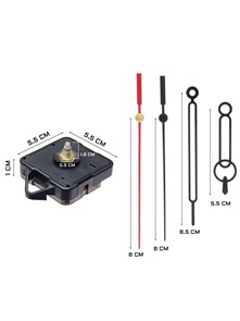 ( №5 )Часовой механизм со стрелками «Соломон-32», плавный ход, шток 16 мм, стрелки 55/85/80 мм 10166161
