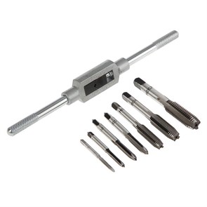 ТУНДРА Набор метчиков, М3 - М12 + метчикодержатель, 8 предметов 1348145