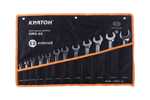 Кратон Набор ключей рожковых SWS-03 12 пр. 2 27 01 003