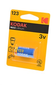 Kodak Элемент питания MAX Lithium CR123 BL1 12122