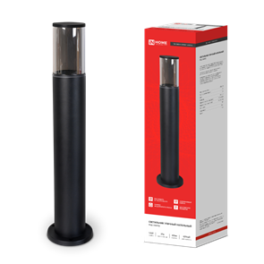 IN HOME Светильник уличный напольный ТБУ SMOKY-SP600-1xA60-BL алюминиевый 600мм черный IP54 4690612055848