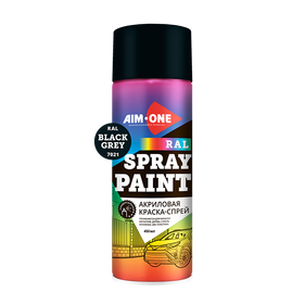 AIM ONE Акриловая краска-спрей черная глянцевая SP-GB39 SP-GB39