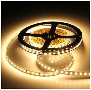 Led Strip лента светодиодная SMD 3014 люкс 5 метров 24W 12V IP20 белый теплый свет 3000K SP-03527