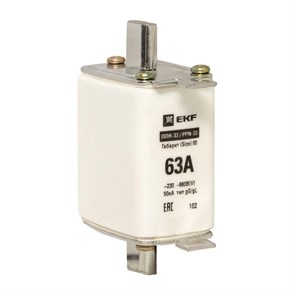 EKF PROxima Плавкая вставка ППН-33 160/ 63А габарит 00 fus-33/160/63
