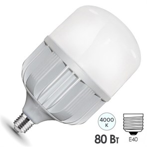 Foton Лампа светодиодная HP 80Вт 4000К Е27 8000Лм FL LED T140 180В-240В 00-00029220