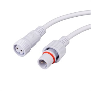 REXANT Соединительный кабель 2-контактный (2pin) герметичный (IP67) 2х1,0мм² белый 11-9820