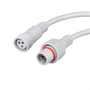 REXANT Соединительный кабель 3-контактный (3pin) герметичный (IP67) 3х0.5мм² белый 11-9530
