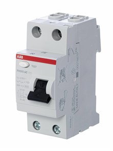 ABB Выключатель дифференциального тока (УЗО) 2п 40А 30мА тип AC FH202 2CSF202004R1400