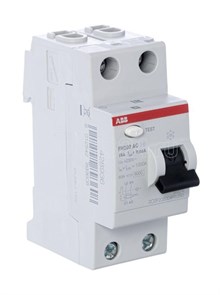ABB Выключатель дифференциального тока (УЗО) 2п 25А 30мА тип AC FH202 2CSF202004R1250