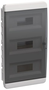 IEK TEKFOR Бокс встраиваемый 36 мод. IP41 черная прозрачная дверь TF5-KP12-V-36-41-K01-K03