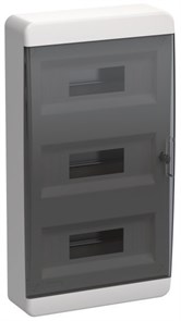 IEK TEKFOR Бокс навесной 36 мод. IP41 черная прозрачная дверь TF5-KP12-N-36-41-K01-K03