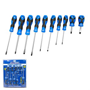 X-PERT Набор отверток XP-0310 с намагниченным шлицем 10 в 1 блистер XP-0310