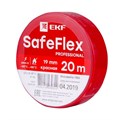 EKF SafeFlex Изолента ПВХ красная 19мм 20м plc-iz-sf-r - фото 30051