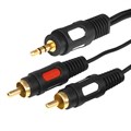 REXANT Шнур Стерео 3,5мм - 2 RCA, 3м, Gold 17-4234 - фото 31099