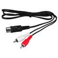 REXANT Шнур DIN 5 Pin - 2 RCA, длина 1,2 метра 17-2512-4 - фото 34414