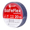 EKF SafeFlex Изолента ПВХ синяя 19мм 20м plc-iz-sf-s - фото 34877