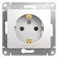 Schneider Electric Механизм розетки 1-м СП Glossa 16А с заземл. бел. GSL000143 - фото 35075