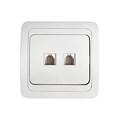 IN Home Компьютерная розетка двойная RJ-45 Classico белая 2136 018300 - фото 35767