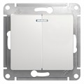 Schneider Electric Механизм выключателя 2-кл. СП GLOSSA 10А IP20 10AX с подсветкой бел. GSL000153 - фото 37951