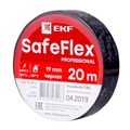 EKF SafeFlex Изолента ПВХ черная 19мм 20м plc-iz-sf-b - фото 38993