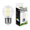 Feron Лампа светодиодная LB-61 Шарик E27 5W 4000K 25582 - фото 40498