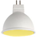 Ecola M2TY70ELC Лампа светодиодная MR16   LED color  7,0W  220V GU5.3 Yellow Желтый матовое стекло M2TY70ELC - фото 42622